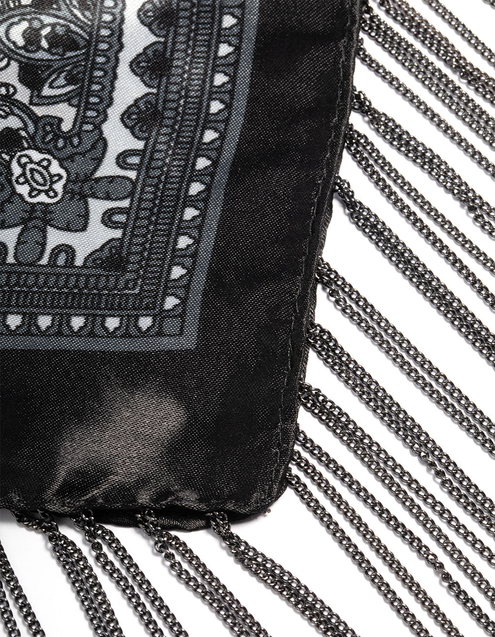 Fabric Paisley Fringe Necklace - Image 3
