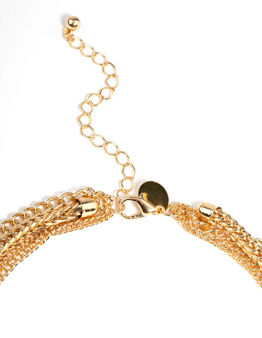 Gold Layered Chain Necklace - Image 3