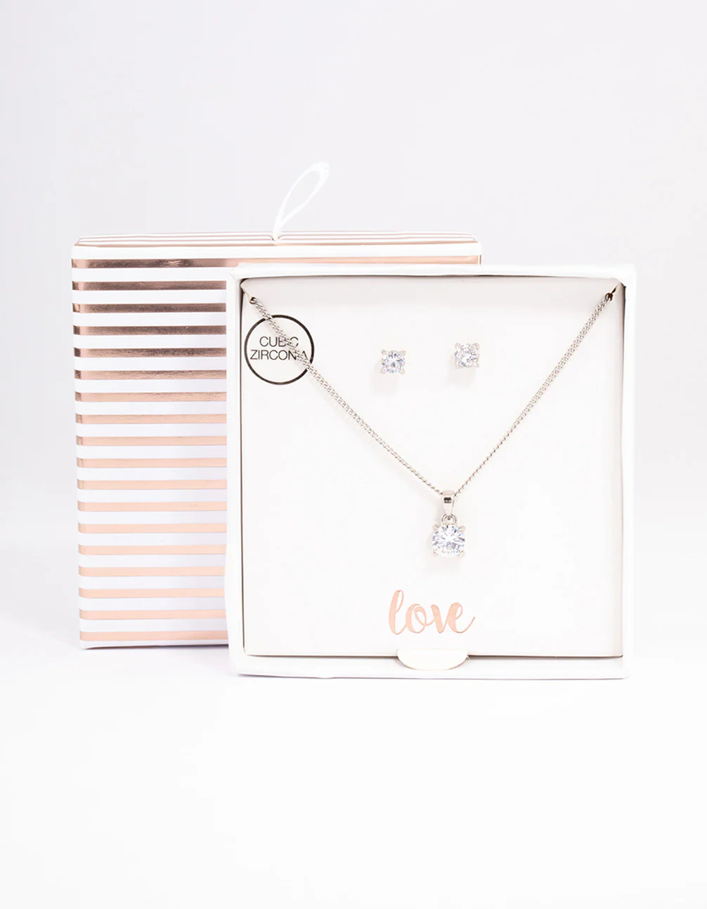 Silver Earrings & Necklace Gift Box - Image 3
