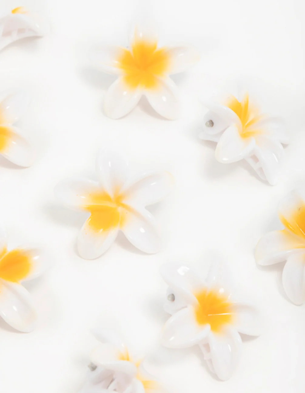 Yellow Frangipani Mini Hair Clips 20-Pack - Image 3