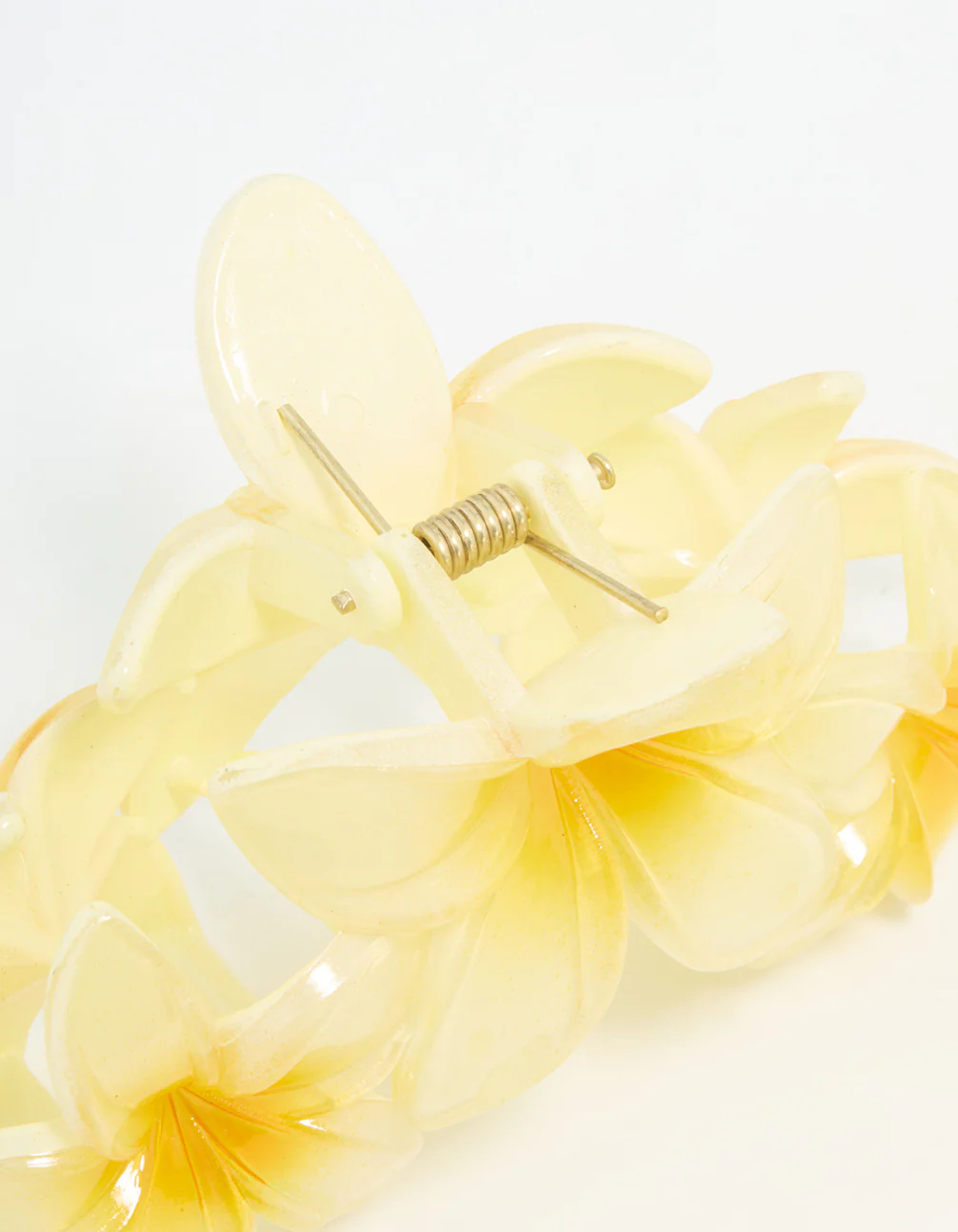 Yellow Frangipani Trio Claw Clip - Image 3