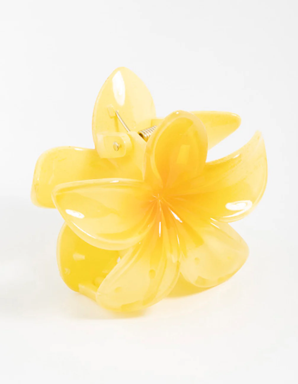 Yellow Frangpani Hair Claw Clip - Image 2