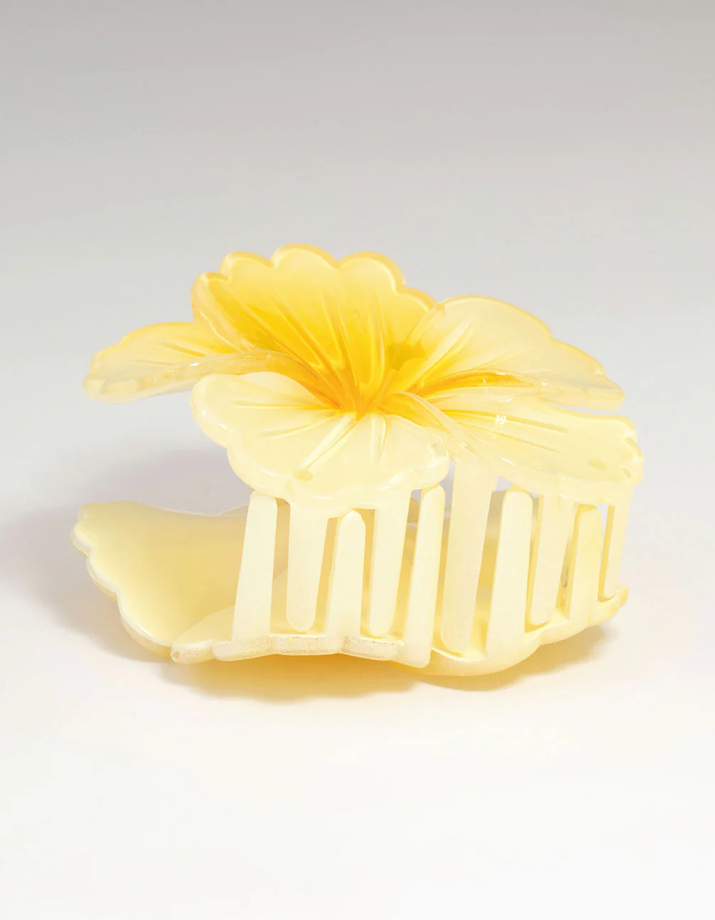 Yellow Ombre Hibiscus Hair Claw Clip - Image 2