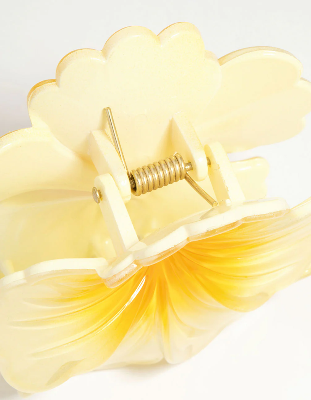 Yellow Ombre Hibiscus Hair Claw Clip - Image 3