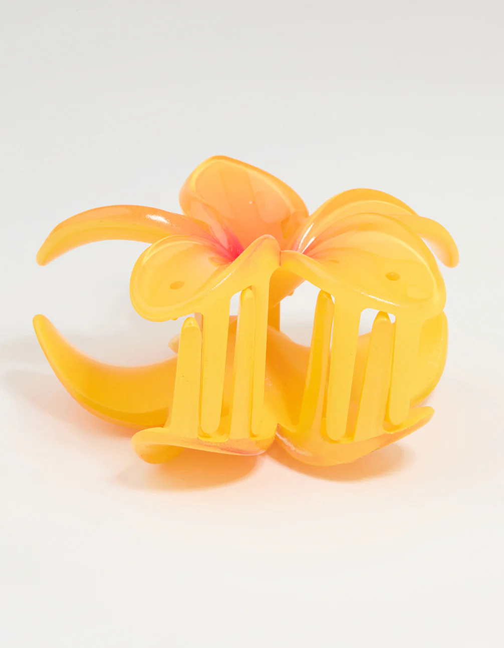 Yellow & Orange Ombre Frangipani Claw Clip - Image 2