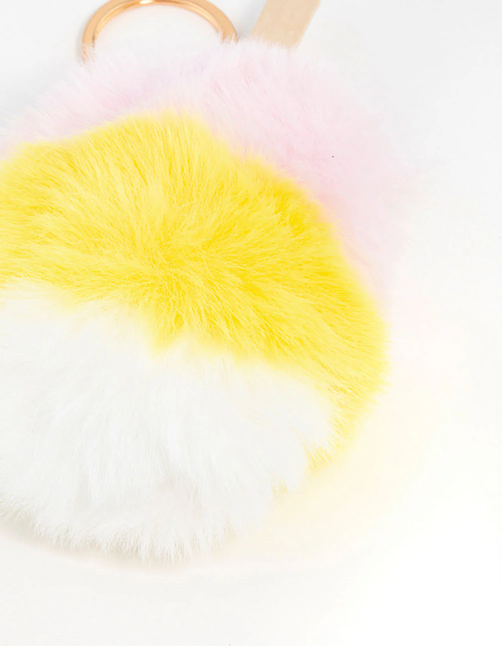 Yellow, Pink & White Ice Cream Keychain - Image 2