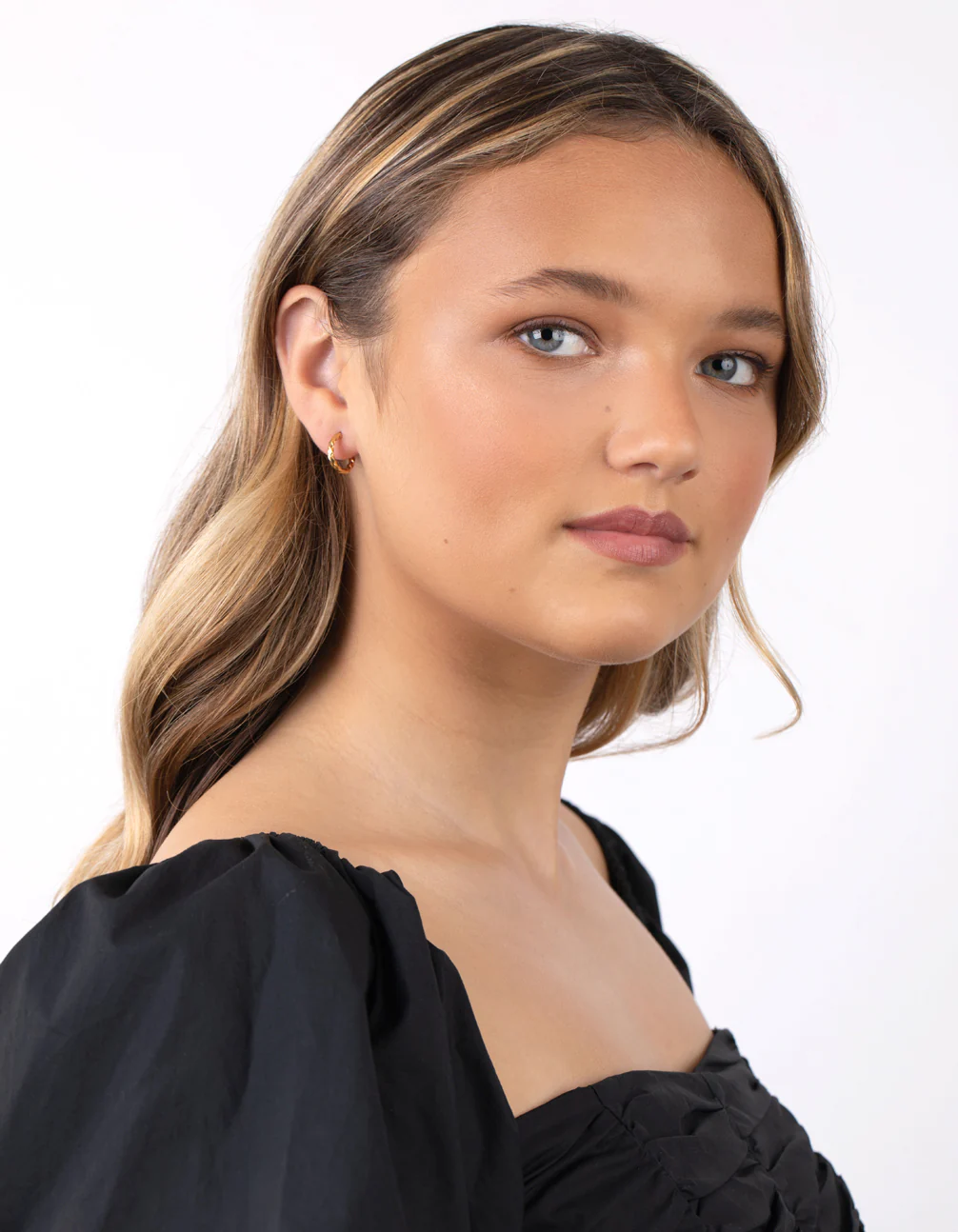 Gold Plated Sterling Silver Chunky Twist Hoop Earrings - Image 5