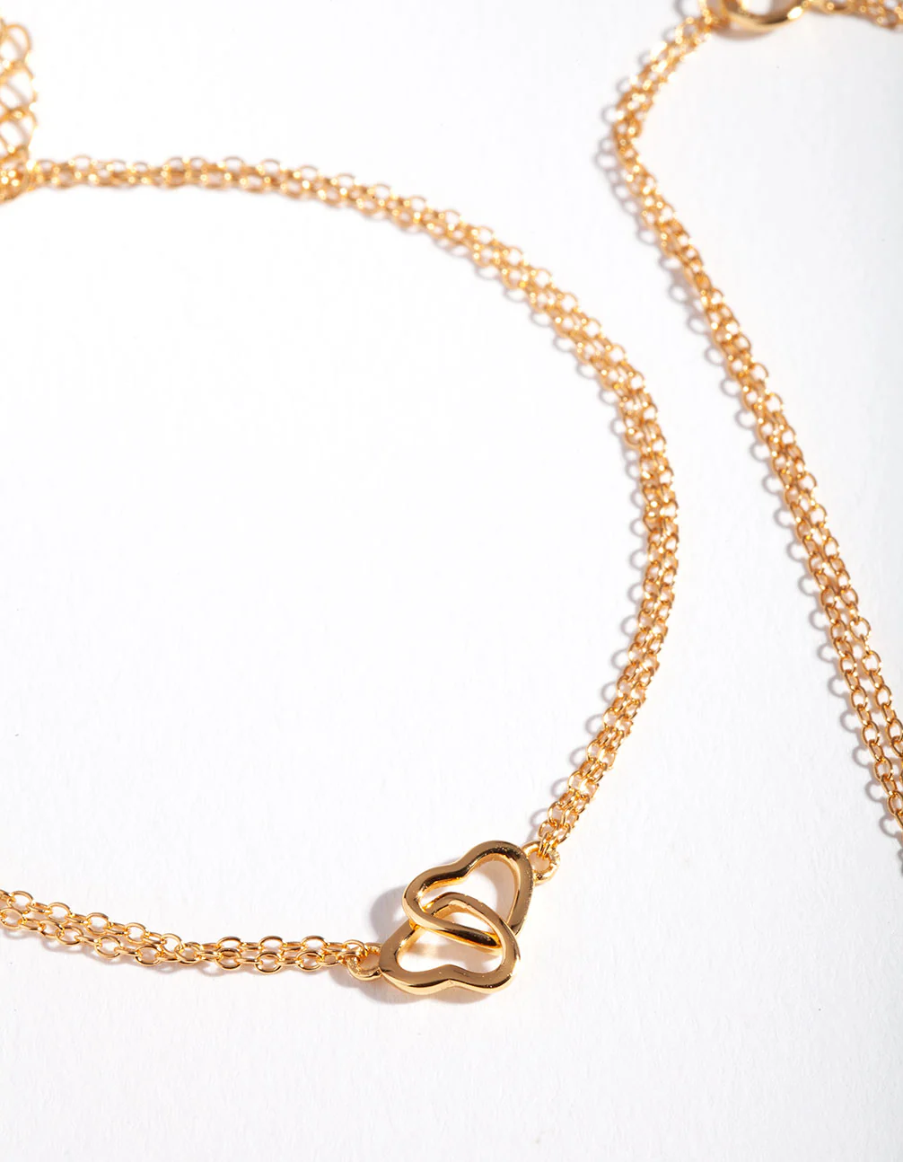 Gold Plated Sterling Silver Double Heart Bracelet Pack - Image 3
