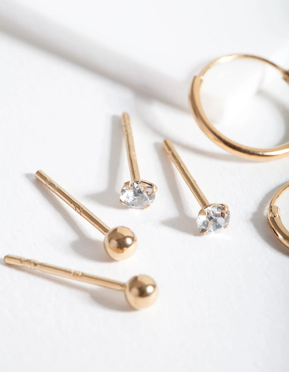 Gold Plated Sterling Silver Classic Earring Pack - Image 3