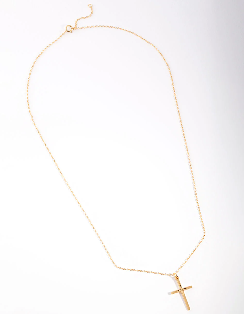 Sterling Silver Gold Cross Necklace - Image 3