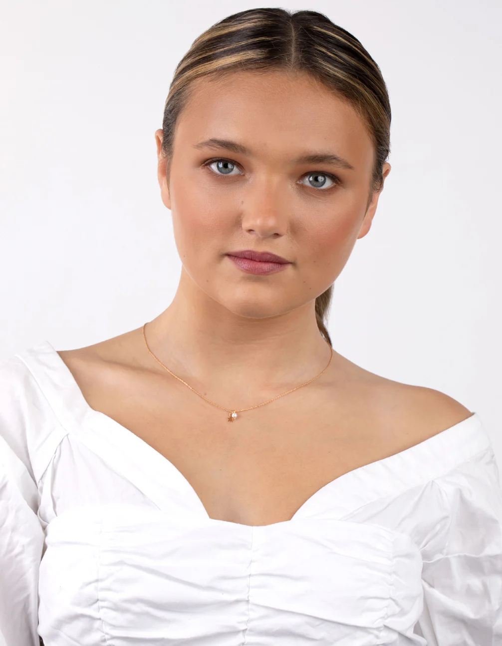 Gold Plated Sterling Silver Freshwater Pearl Cupchain Necklace - Image 5
