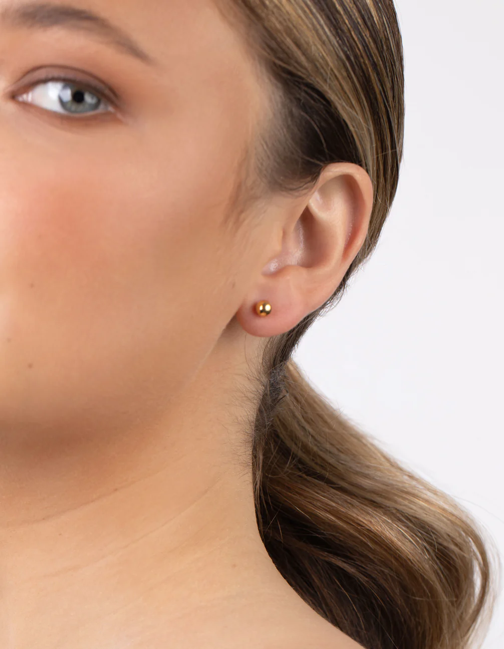 Gold Plated Sterling Silver Ball Earring Pack - Image 2