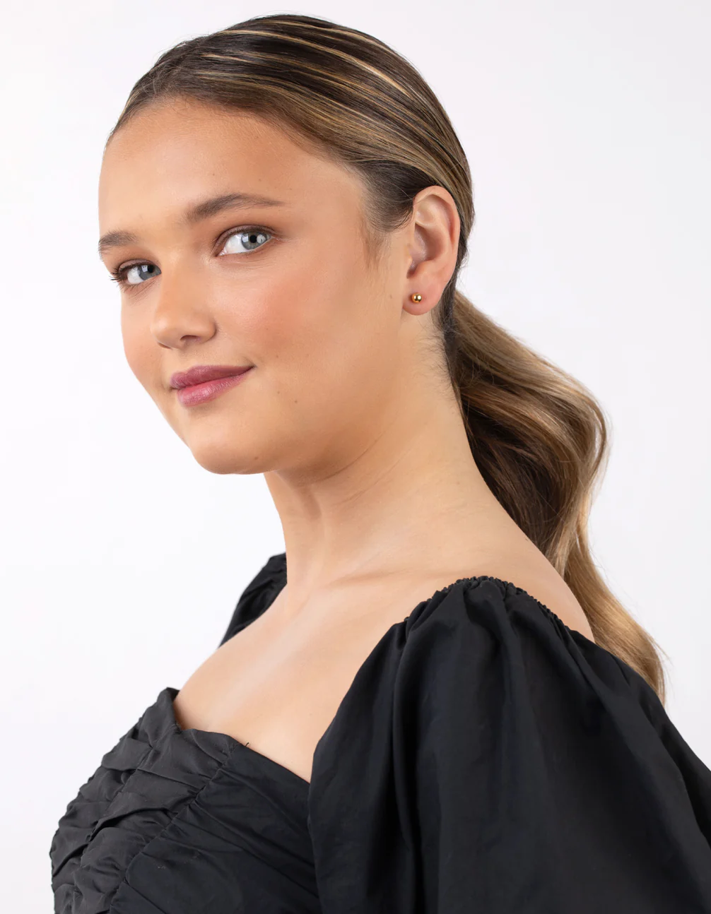 Gold Plated Sterling Silver Ball Earring Pack - Image 4