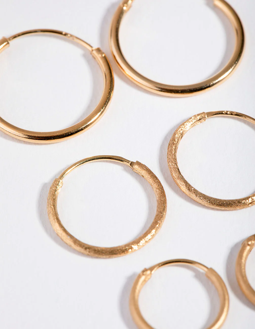 Gold Plated Sterling Silver Station Hoop Pack Earring - Image 3
