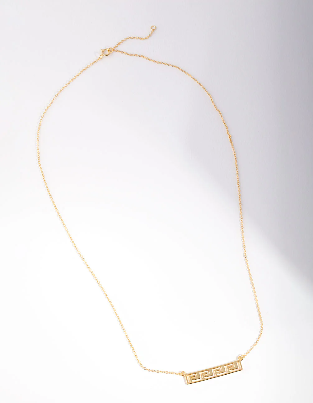 Gold Plated Sterling Silver Geometric Bar Necklace - Image 4