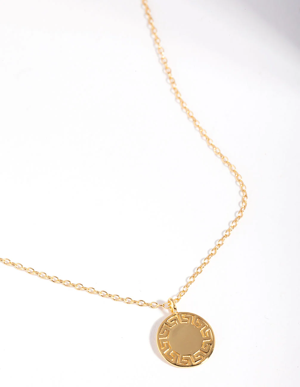 Gold Plated Sterling Silver Geometric Pattern Necklace - Image 3