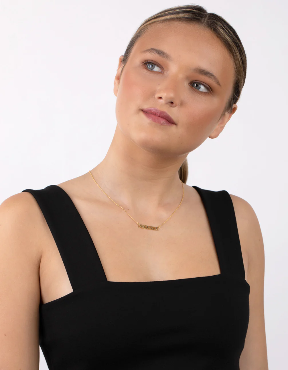 Gold Plated Sterling Silver Geometric Pattern Necklace - Image 5
