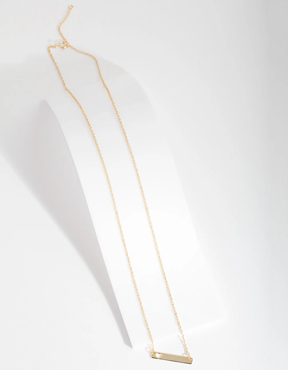 Gold Plated Sterling Silver Heart Cut-Out Necklace - Image 3