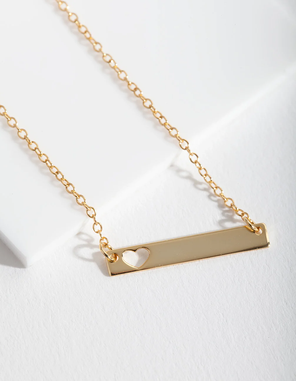 Gold Plated Sterling Silver Heart Cut-Out Necklace - Image 4