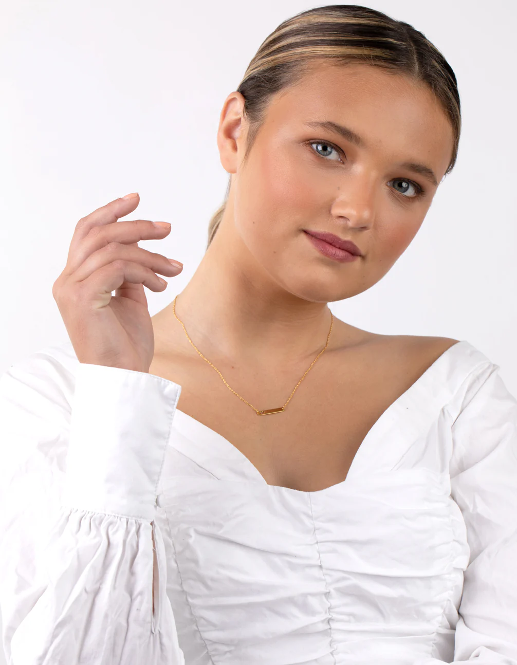 Gold Plated Sterling Silver Heart Cut-Out Necklace - Image 5