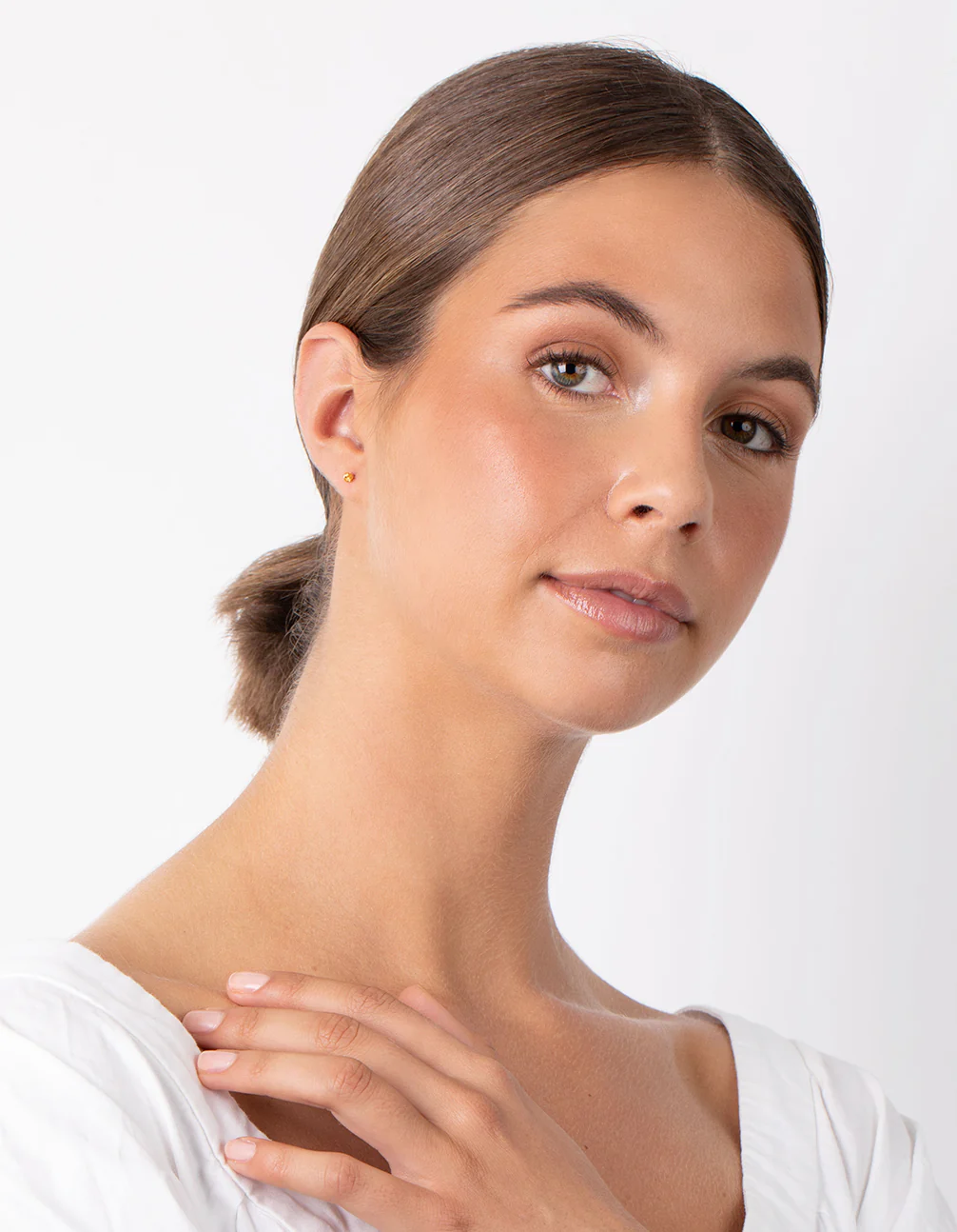 Gold Plated Sterling Silver Knot Stud Hoop Earring Pack - Image 3