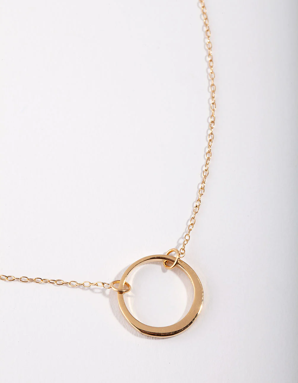 Gold Plated Sterling Silver Open Circle Necklace - Image 2