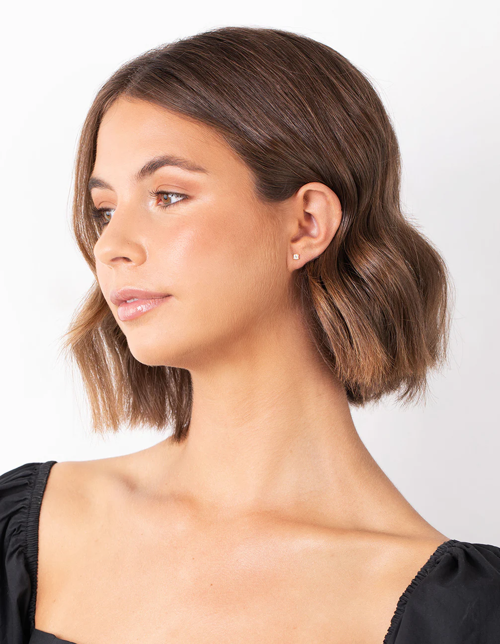 Gold Plated Sterling Silver Princess Stud & Hoop Pack Earring - Image 5