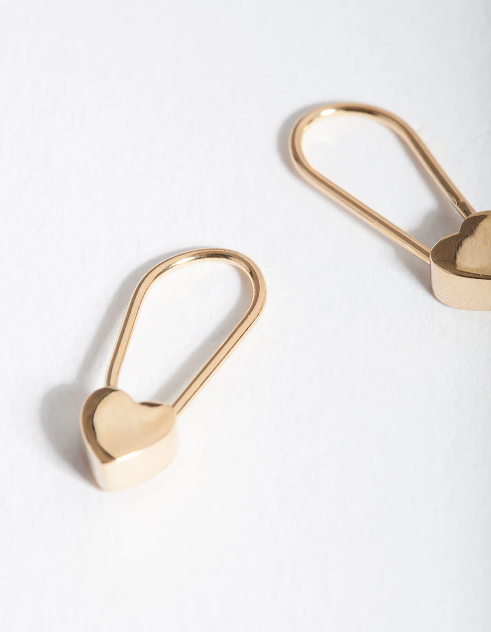 Gold Plated Sterling Silver Heart Locket Earring - Image 3