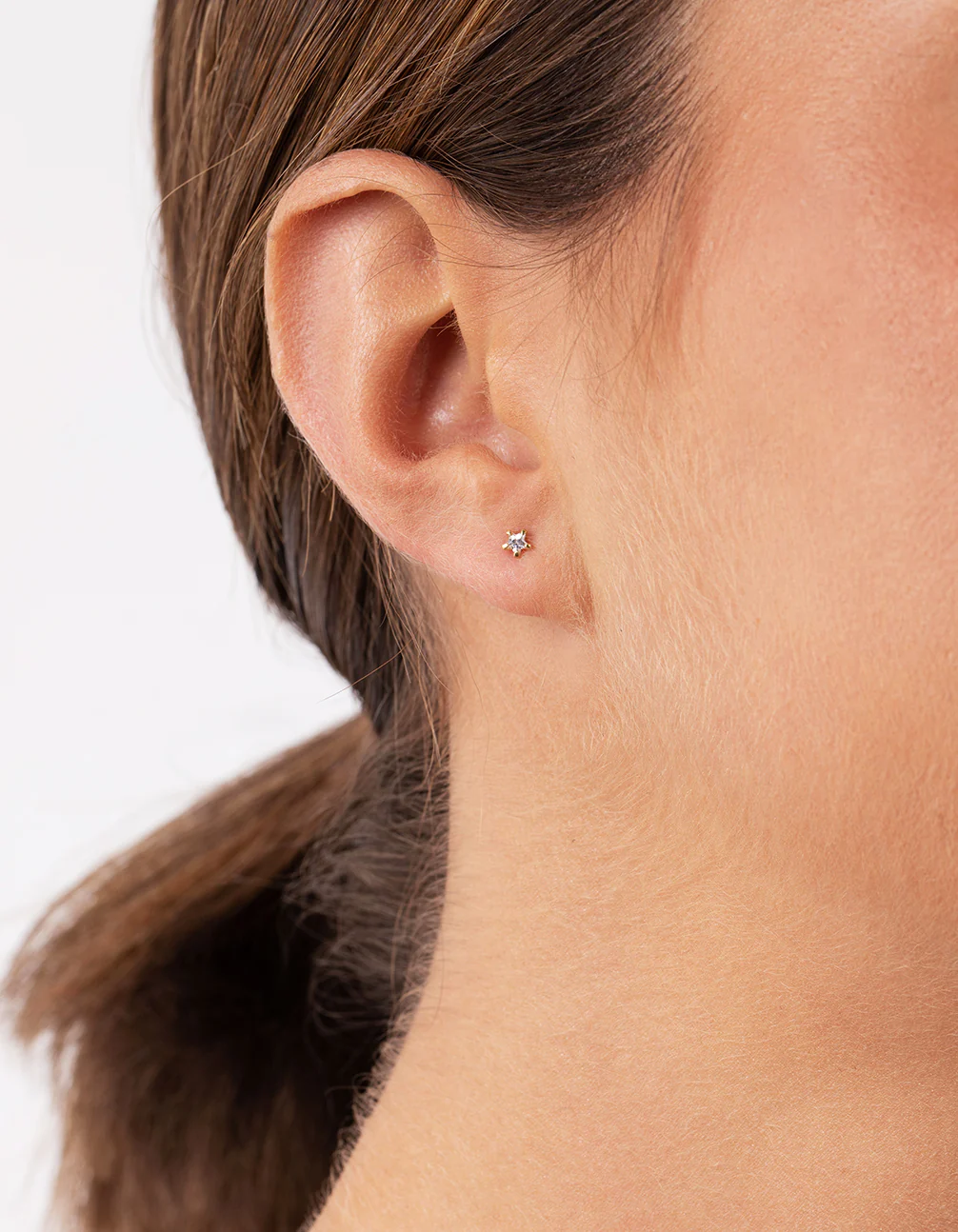 Gold Plated Sterling Silver Star Stud Hoop Earring Pack - Image 2