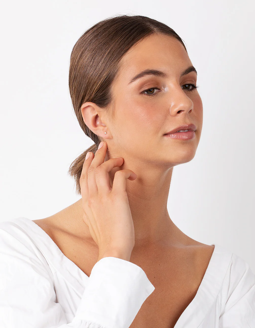 Gold Plated Sterling Silver Star Stud Hoop Earring Pack - Image 5