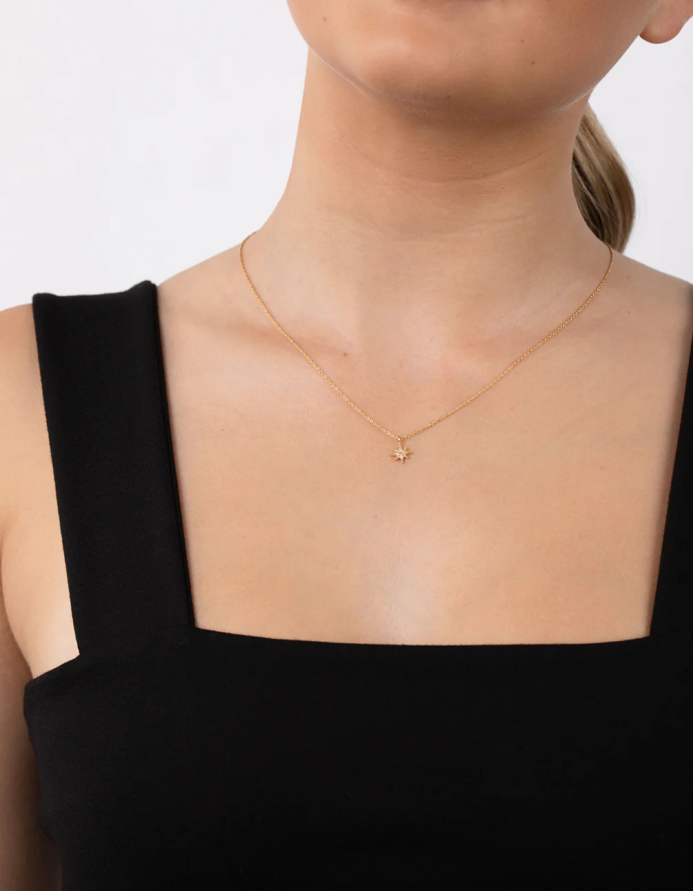 Gold Plated Sterling Silver Starburst Necklace - Image 2
