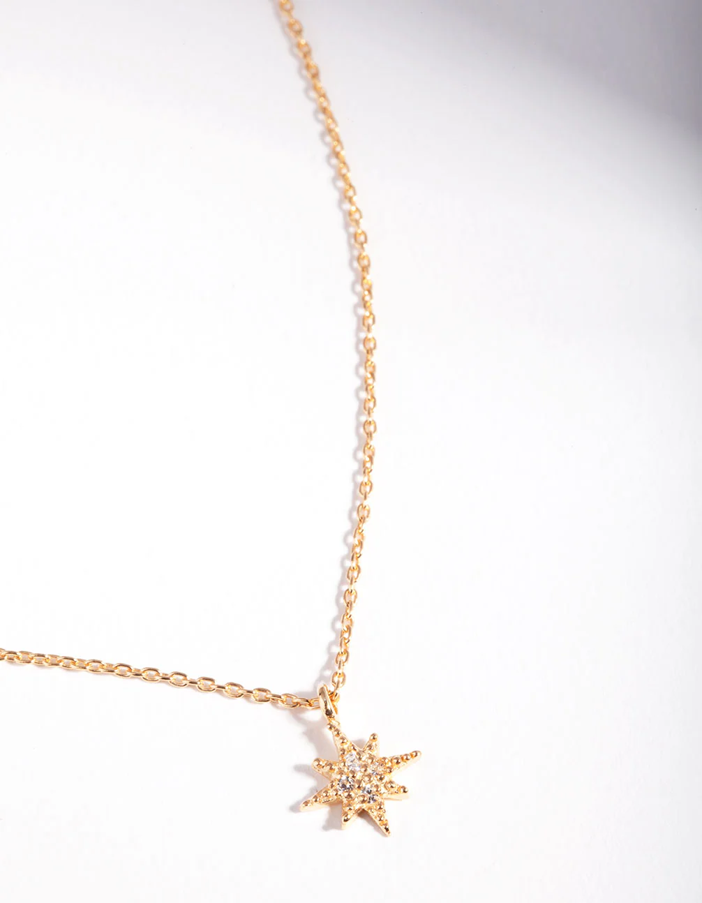 Gold Plated Sterling Silver Starburst Necklace - Image 3