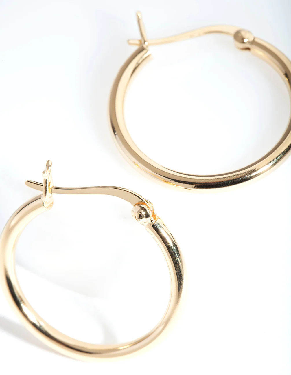 Gold Plated Sterling Silver Hoop Earrings - Image 3