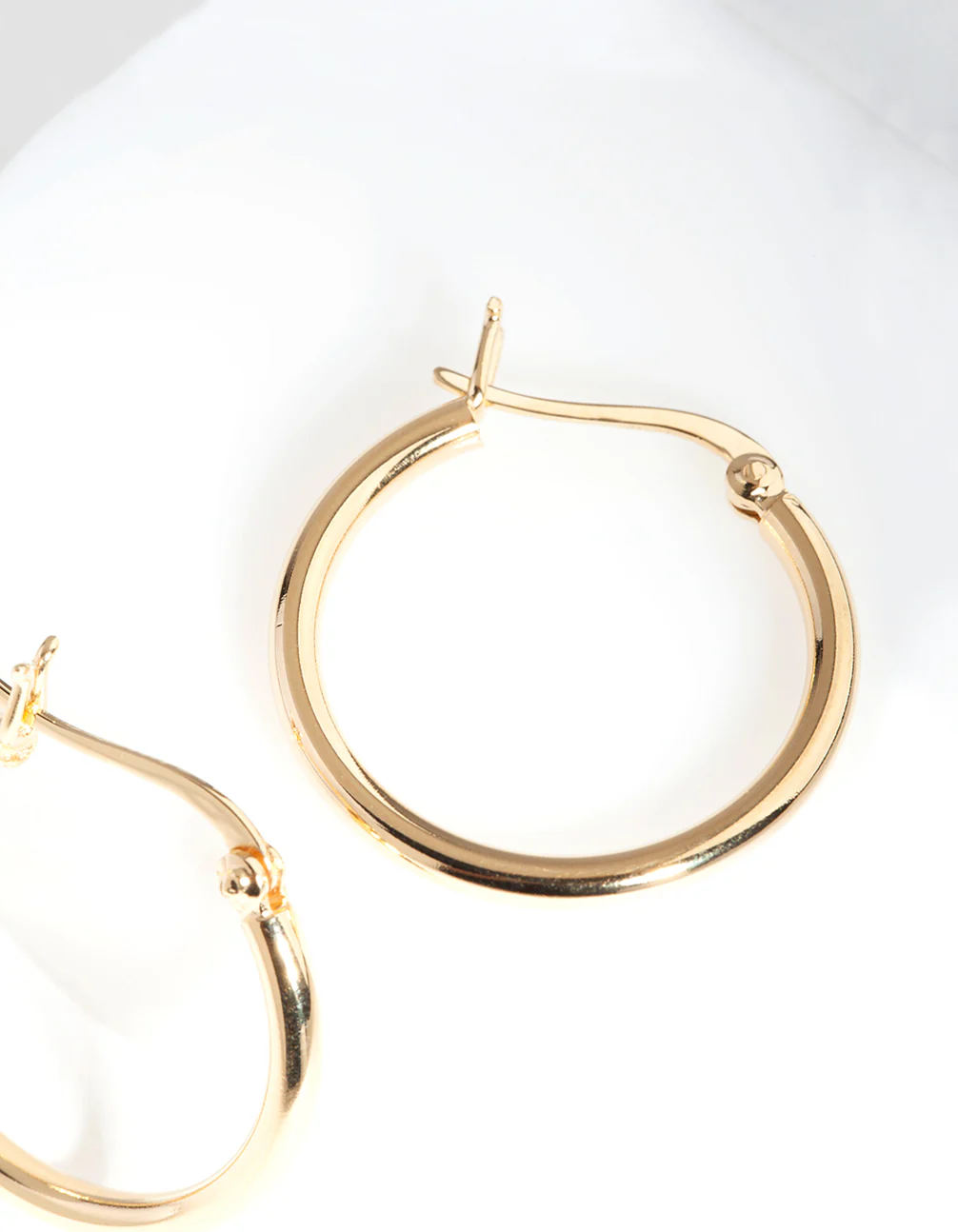Gold Plated Sterling Silver Hoop Earrings - Image 4
