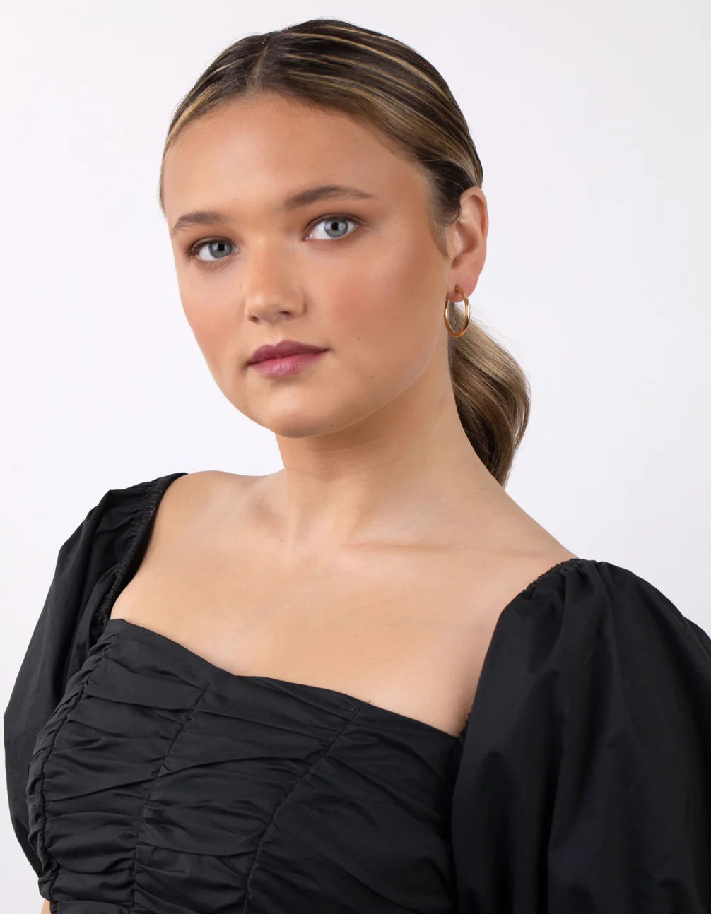 Gold Plated Sterling Silver Hoop Earrings - Image 5