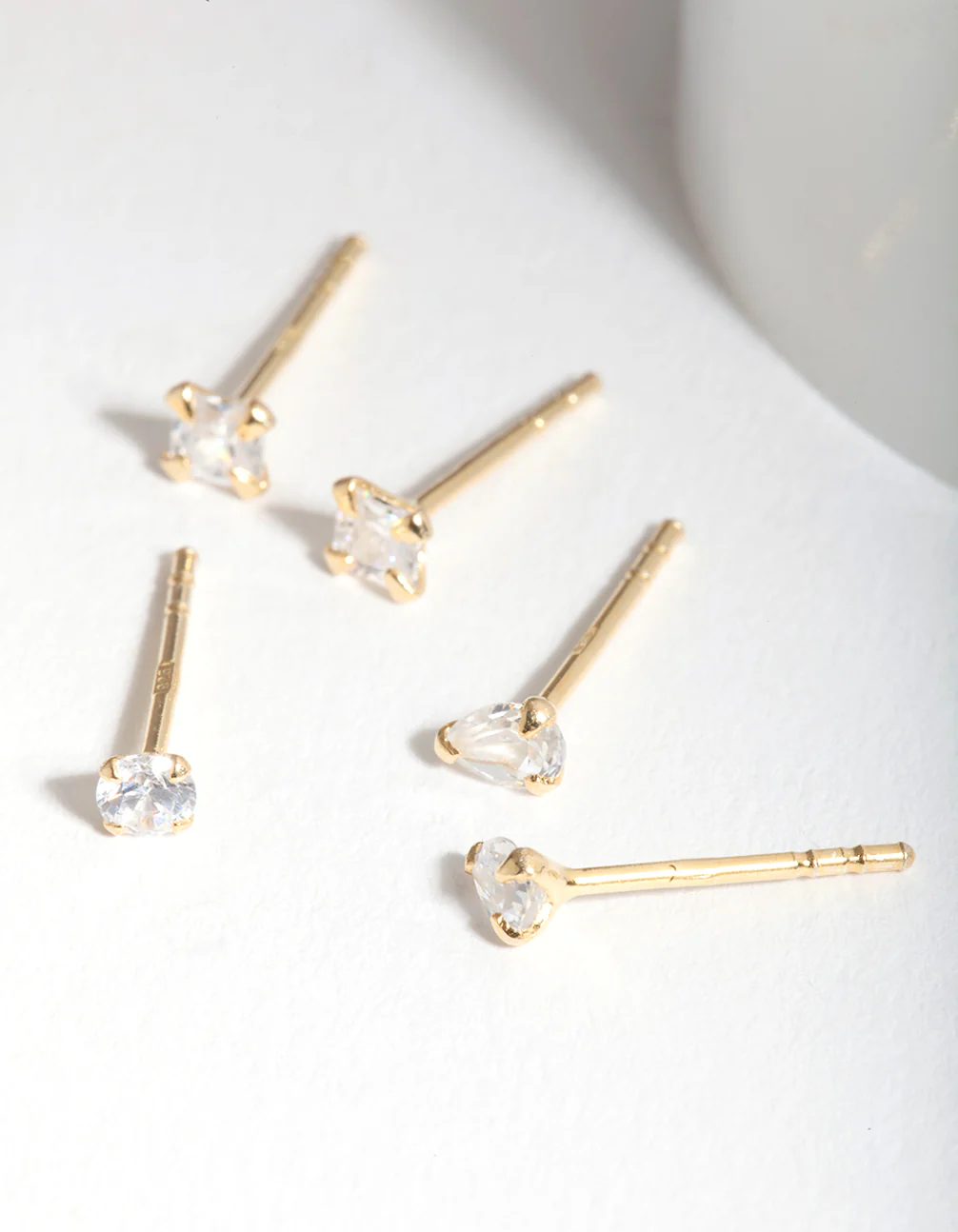 Gold Plated Sterling Silver Cubic Zirconia Mix Earring Pack - Image 2