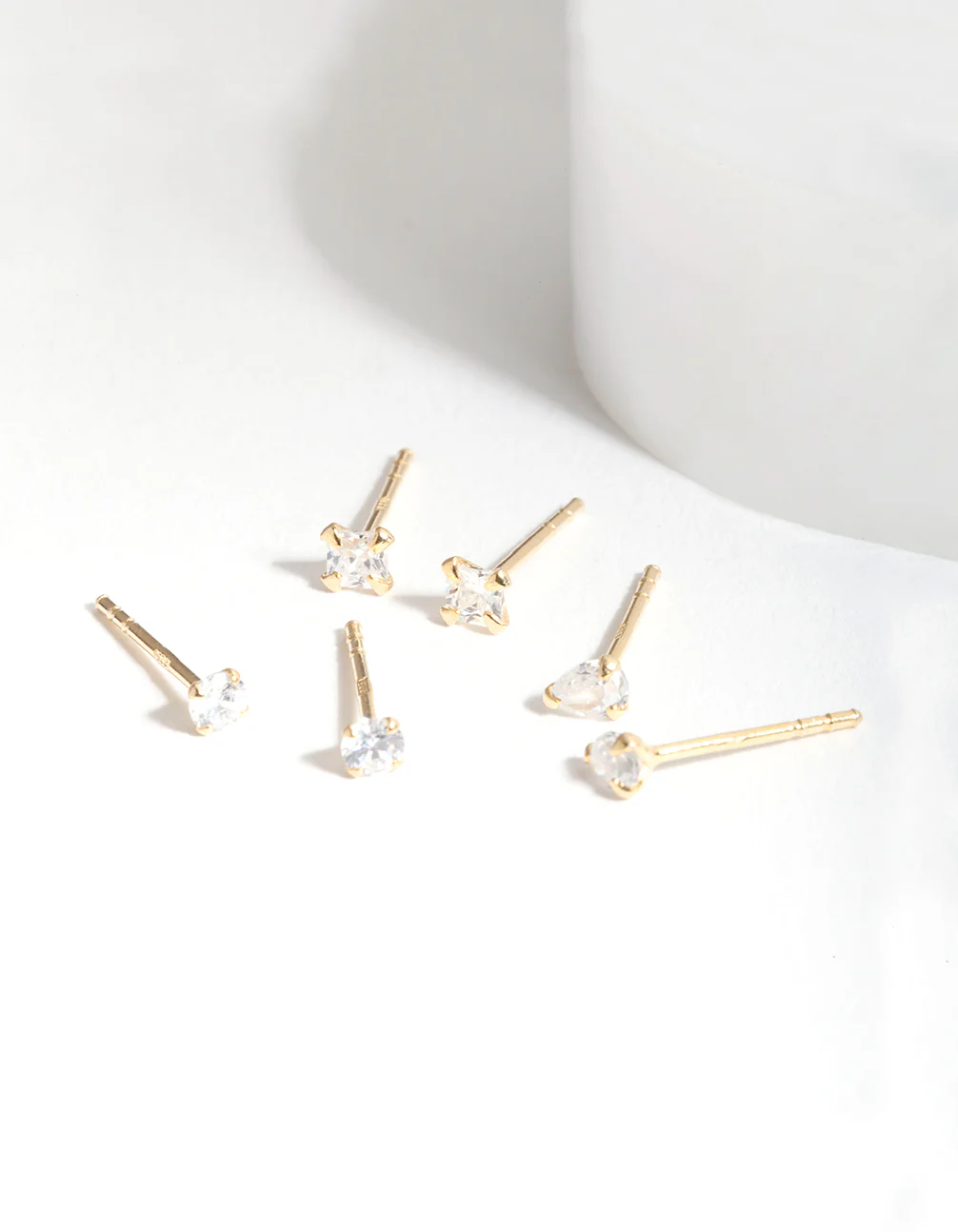 Gold Plated Sterling Silver Cubic Zirconia Mix Earring Pack - Image 3