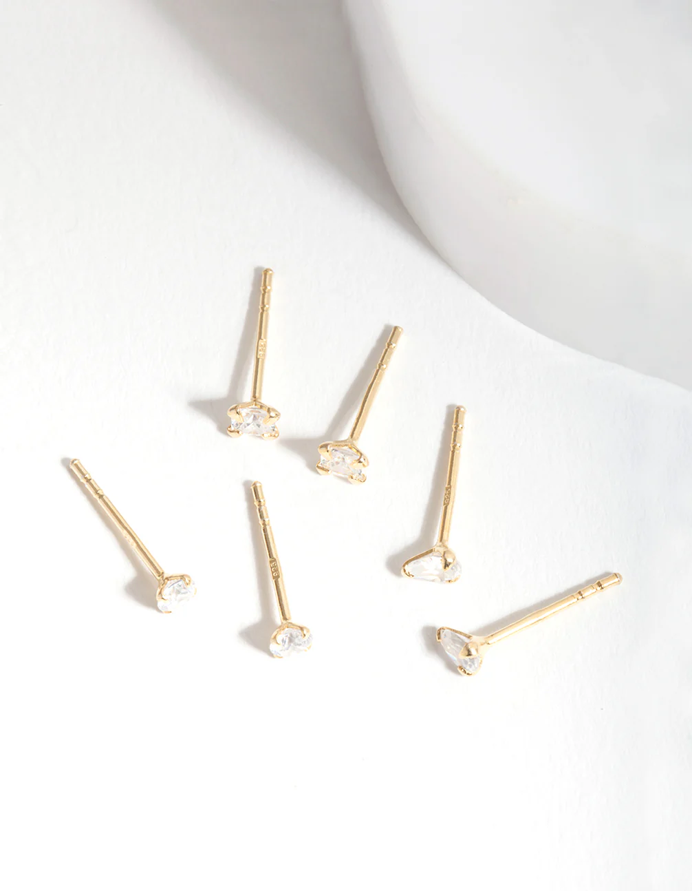 Gold Plated Sterling Silver Cubic Zirconia Mix Earring Pack - Image 4