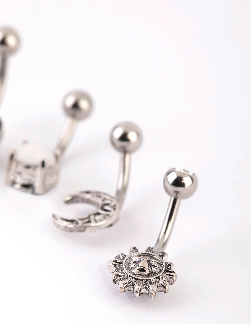 Surgical Steel Yin & Yang Belly Bar 4-Pack - Image 3